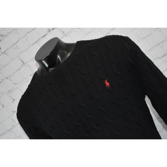 Polo Ralph Lauren Sweater Mens Size LT Large Tall Pullover Knit Cable Cotton - Picture 1 of 8